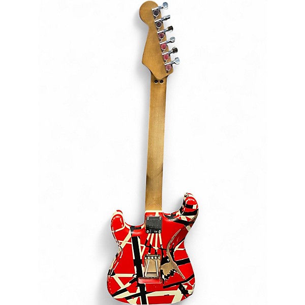 Used EVH Striped Series Frankie Electric Guitar Red with Black and Wh RED Solid Body Electric Guitar