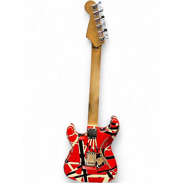 Used EVH Striped Series Frankie Electric Guitar Red with Black and Wh RED Solid Body Electric Guitar