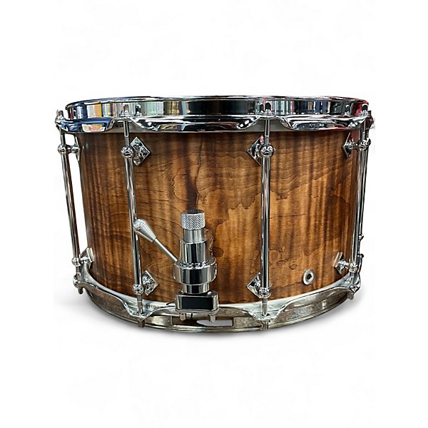 Used Craviotto 14X8 Private Reserve Burnt Curly Maple Snare Drum Burnt Curly Maple Drum