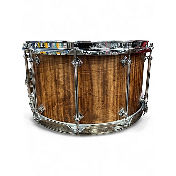 Used Craviotto 14X8 Private Reserve Burnt Curly Maple Snare Drum Burnt Curly Maple Drum
