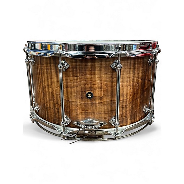 Used Craviotto 14X8 Private Reserve Burnt Curly Maple Snare Drum Burnt Curly Maple Drum
