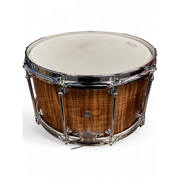 Used Craviotto 14X8 Private Reserve Burnt Curly Maple Snare Drum Burnt Curly Maple Drum