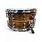 Used Craviotto 14X8 Custom Shop Walnut Snare Drum with Red Inlay Walnut Drum