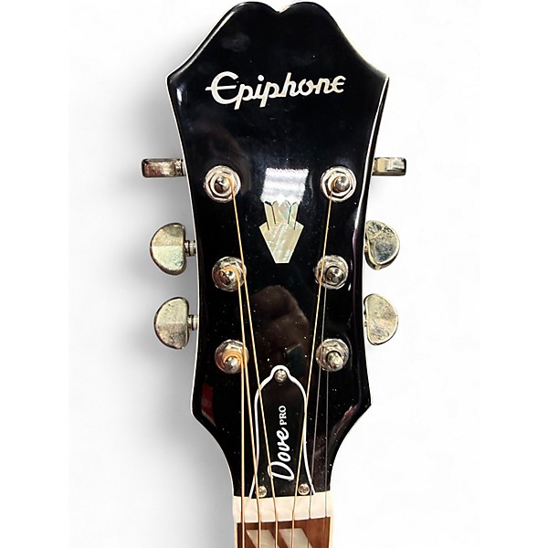 Used Epiphone DOVE White Acoustic Electric Guitar