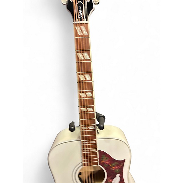 Used Epiphone DOVE White Acoustic Electric Guitar