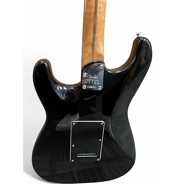 Used 2023 Fender American Ultra Stratocaster Black Solid Body Electric Guitar