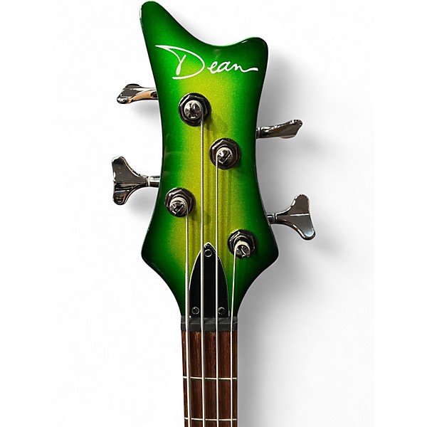 Used Dean Edge 3 Green Electric Bass Guitar