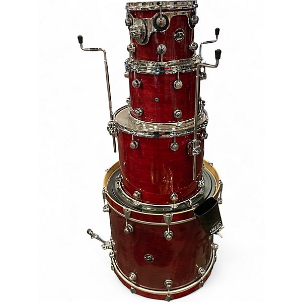 Used DW 4 Piece Performance Series Cherry Drum Kit