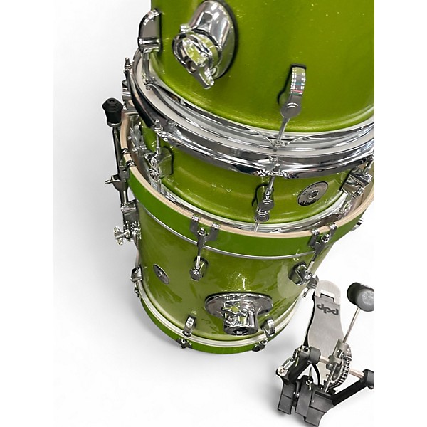 Used PDP by DW 4 Piece New Yorker Electric Green Sparkle Drum Kit