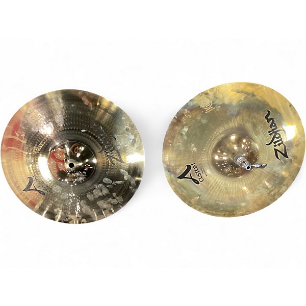 Used Zildjian 14in A Custom Hi Hat Pair Cymbal