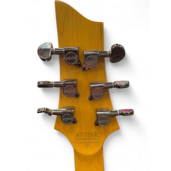 Used Schecter Guitar Research DENOM DIAMOND SERIES Crimson Red Burst Solid Body Electric Guitar