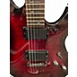 Used Schecter Guitar Research DENOM DIAMOND SERIES Crimson Red Burst Solid Body Electric Guitar