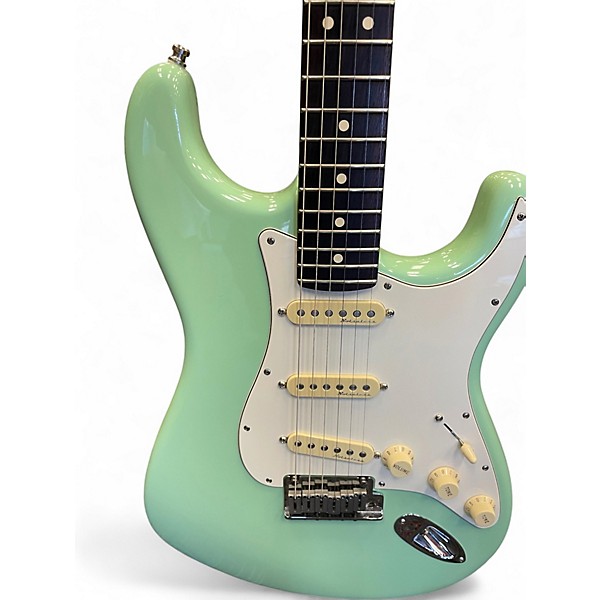 Used Fender Artist Series Jeff Beck Stratocaster Surf Green Solid Body Electric Guitar