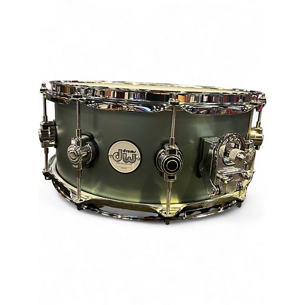 Used DW 14X6 Design Series Snare SATIN SAGE METALLIC Drum