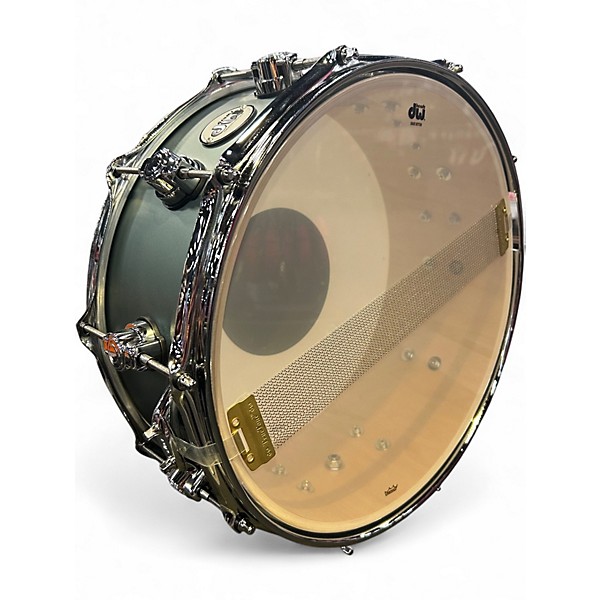 Used DW 14X6 Design Series Snare SATIN SAGE METALLIC Drum