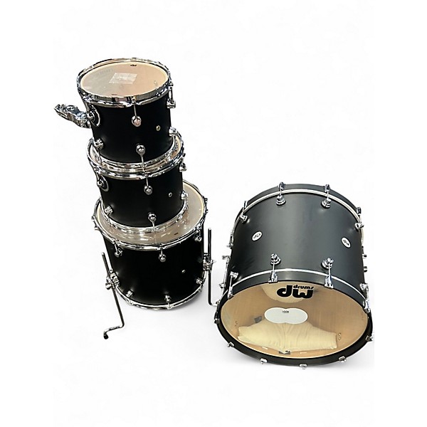 Used DW 4 Piece Design Series BLACK SATIN Drum Kit