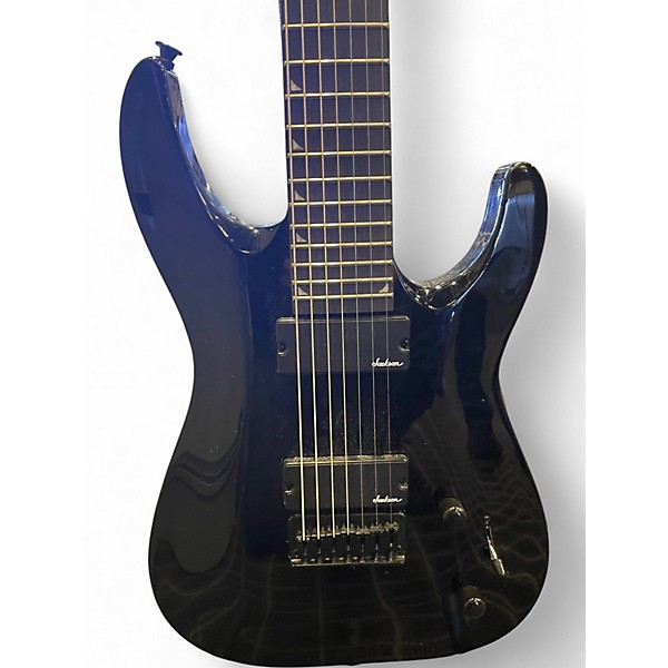 Used Jackson JS22-7 Dinky 7 String Black Solid Body Electric Guitar