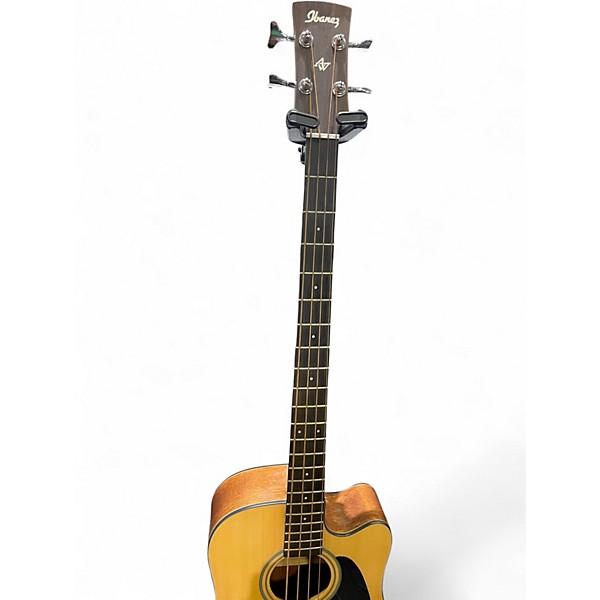 Used 2014 Ibanez AWB50CE-LG Natural Acoustic Bass Guitar