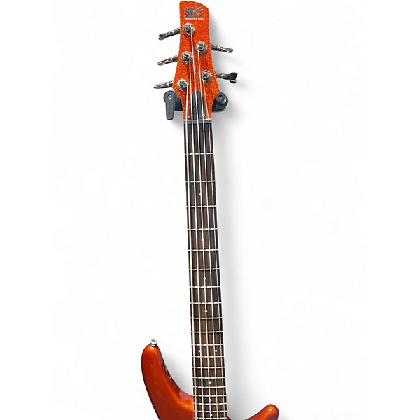 Used Ibanez SR305 5 String Metallic Orange Electric Bass Guitar