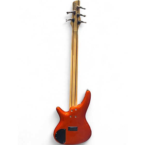 Used Ibanez SR305 5 String Metallic Orange Electric Bass Guitar