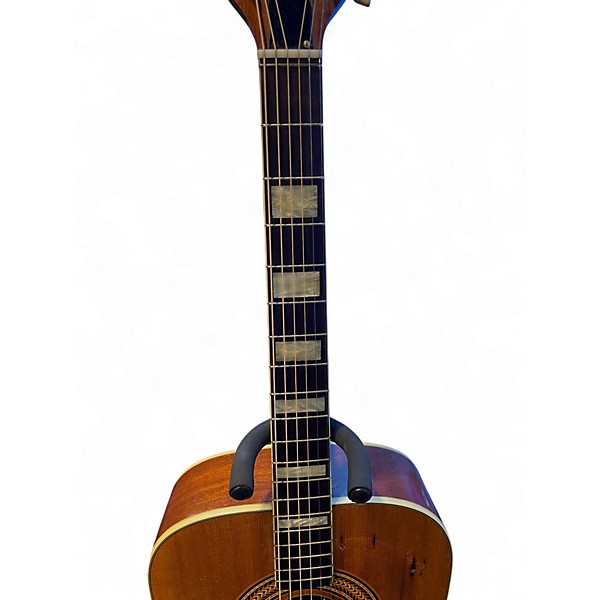 Vintage 1960s Supro s-10 jUMBO Natural Acoustic Electric Guitar