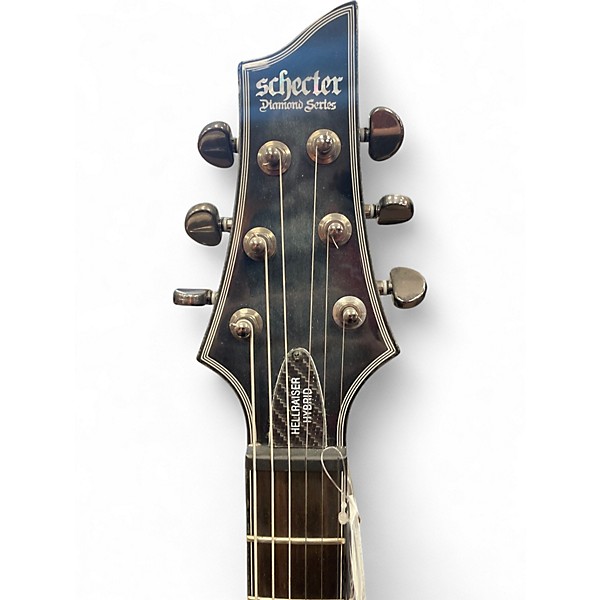 Used Schecter Guitar Research Hellraiser C1 Hybrid Trans Black Solid Body Electric Guitar