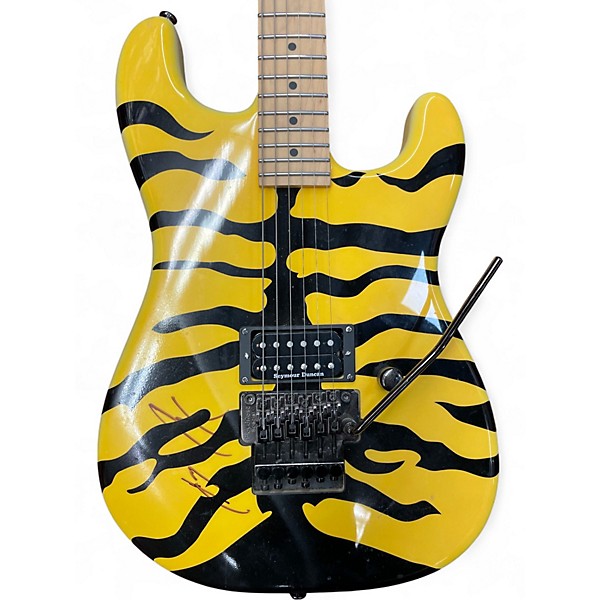 Used ESP LTD GL200MT Yellow Tiger Stripe Solid Body Electric Guitar