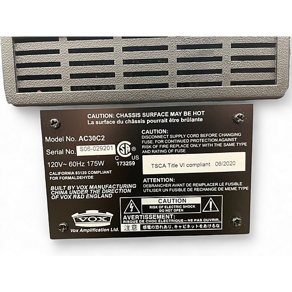 Used VOX AC30C2 2x12 30W Tube Guitar Combo Amp