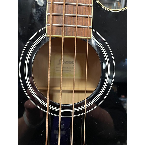 Used Ibanez AEB5E Black Acoustic Bass Guitar
