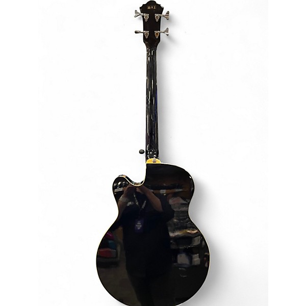 Used Ibanez AEB5E Black Acoustic Bass Guitar