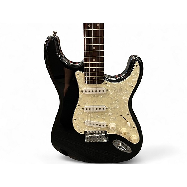 Used Squier Standard Stratocaster BLACK Solid Body Electric Guitar