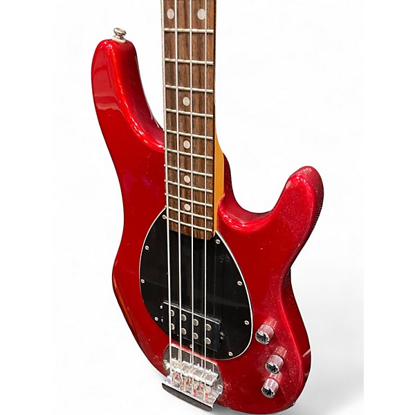 Used Sterling by Music Man Sub 4 Candy Apple Red Electric Bass Guitar