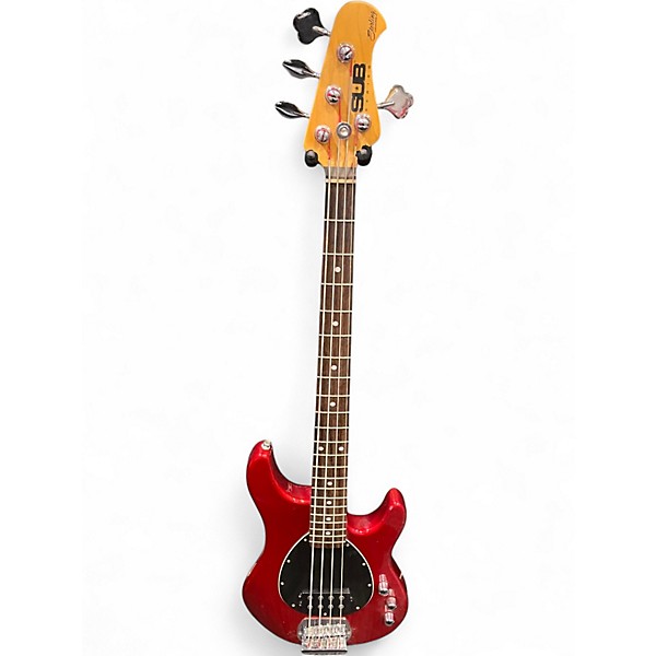 Used Sterling by Music Man Sub 4 Candy Apple Red Electric Bass Guitar