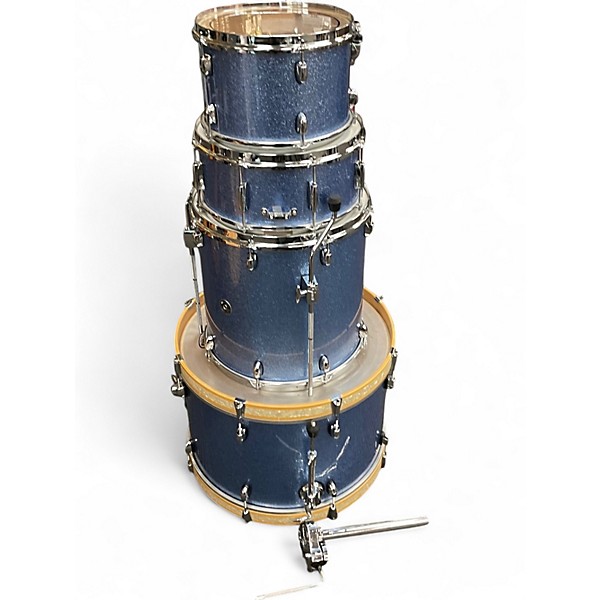 Used 2012 Gretsch Drums 4 Piece Catalina Club Rock Arctic Blue Sparkle Drum Kit