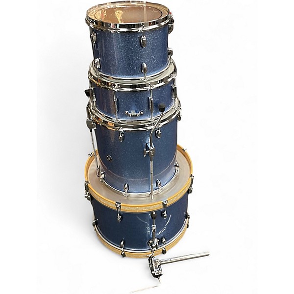 Used 2012 Gretsch Drums 4 Piece Catalina Club Rock Arctic Blue Sparkle Drum Kit