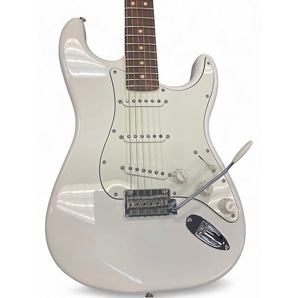 Used 2021 Fender PLAYER STRAT  Polar White Solid Body Electric Guitar
