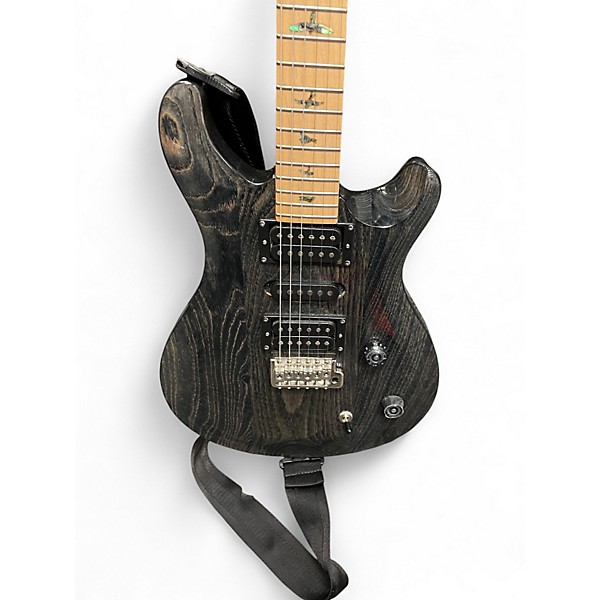 Used PRS SE SWAMP ASH SPECIAL Trans Black Solid Body Electric Guitar