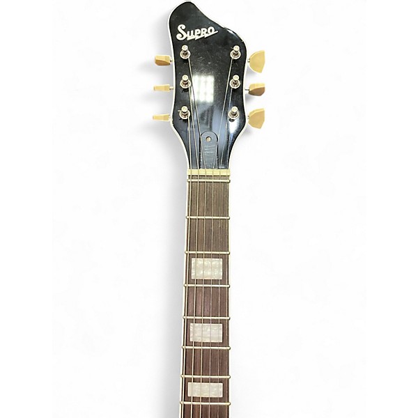 Used Supro 1575JB Black Holiday Black Solid Body Electric Guitar