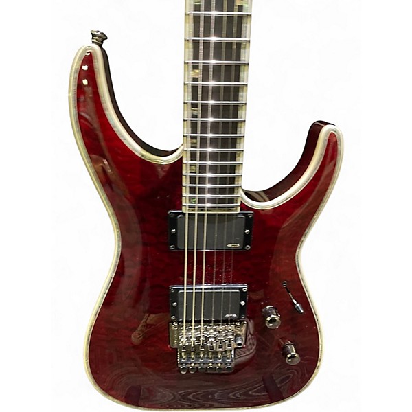 Used ESP LTD MH1000 Deluxe Red Solid Body Electric Guitar