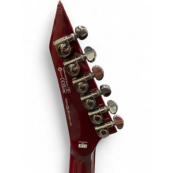 Used ESP LTD MH1000 Deluxe Red Solid Body Electric Guitar