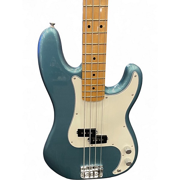 Used 2021 Fender Player Precision Bass TIDE POOL Electric Bass Guitar