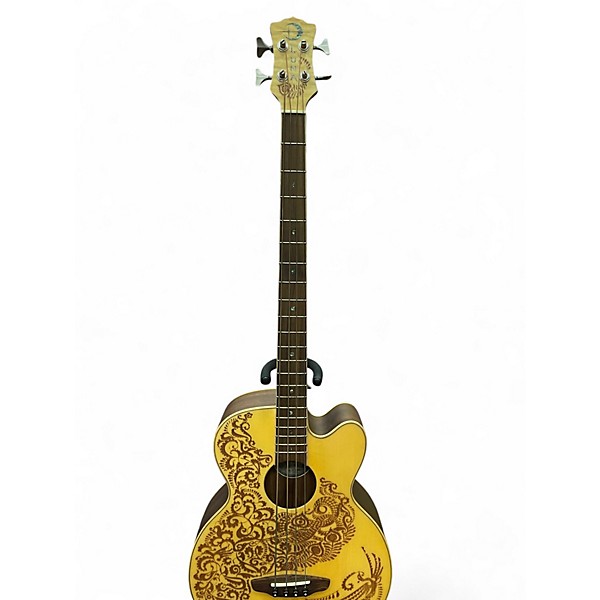 Used Luna Henna Paradise Select Natural Acoustic Bass Guitar