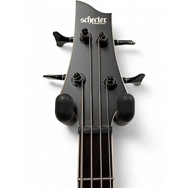 Used Schecter Guitar Research SLS Elite 4 Evil Twin Satin Black Electric Bass Guitar