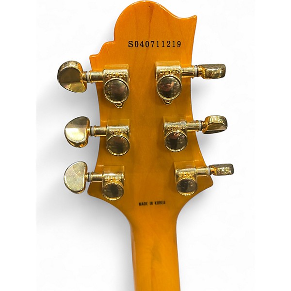 Used Samick Lasalle  Yellow Hollow Body Electric Guitar