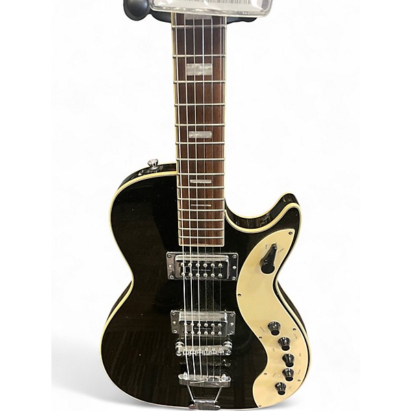 Used Silvertone 1423 Jupiter reissue  Black and Gold Solid Body Electric Guitar