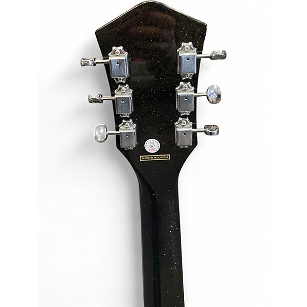 Used Silvertone 1423 Jupiter reissue  Black and Gold Solid Body Electric Guitar