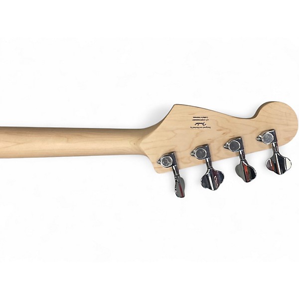 Used Squier Bronco Olympic White Electric Bass Guitar