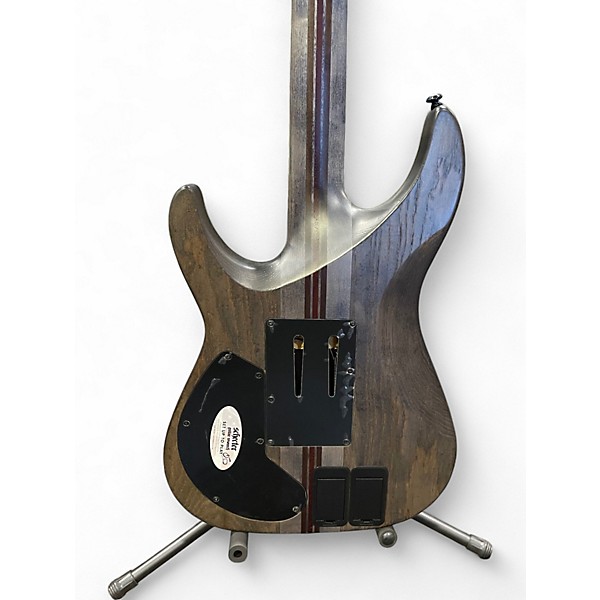 Used Schecter Guitar Research C1 FR-S SLS Elite Evil Twin Satin Black Solid Body Electric Guitar