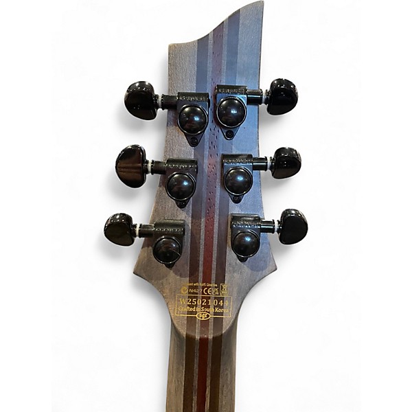 Used Schecter Guitar Research C1 FR-S SLS Elite Evil Twin Satin Black Solid Body Electric Guitar