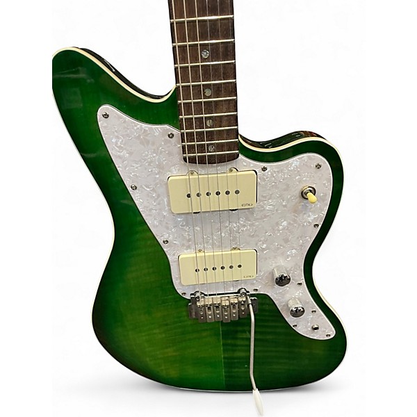 Used Firefly FFJA Trans Green Solid Body Electric Guitar